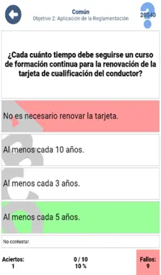 Examen CAP Mercancías España android App screenshot 11