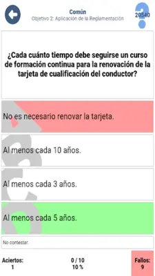 Examen CAP Mercancías España android App screenshot 18