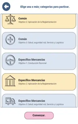 Examen CAP Mercancías España android App screenshot 5